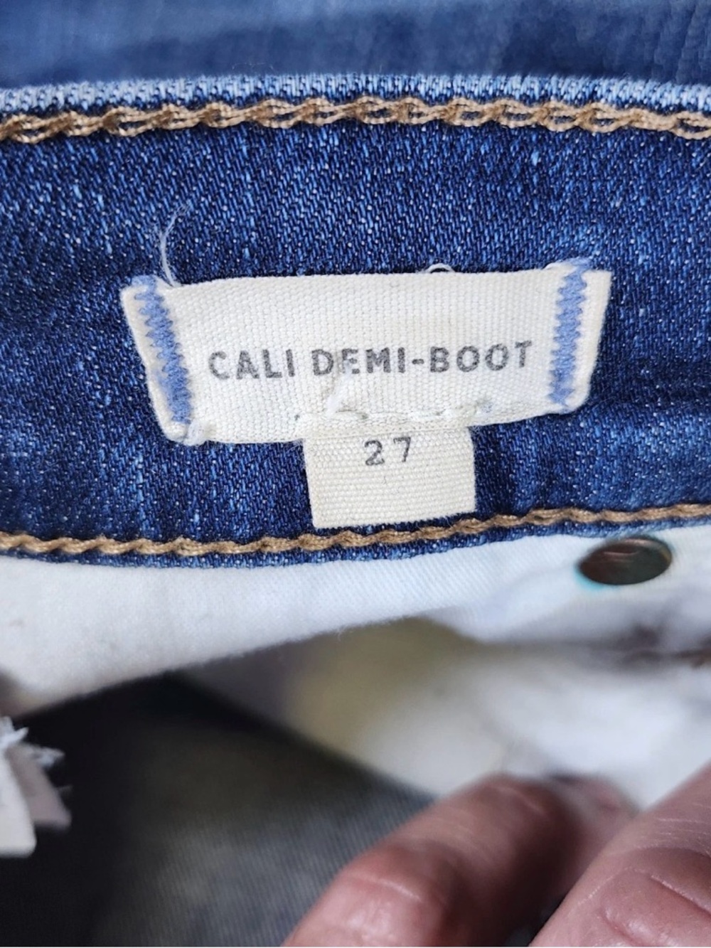 Madewell Cali Demi-Boot Jeans in deep blue denim